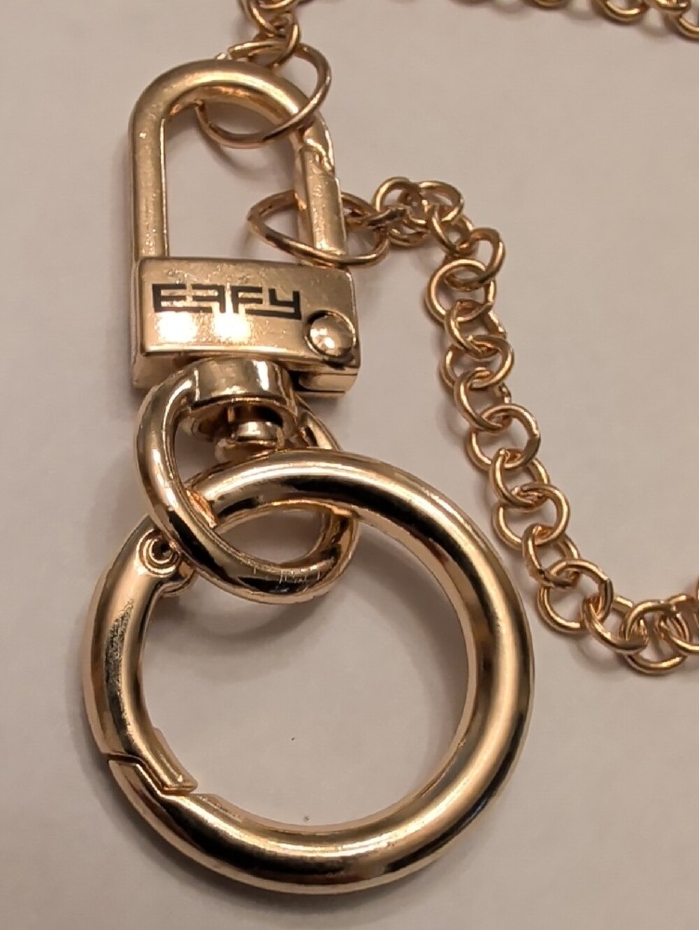 Effy Royal Caribbean Gold Tone Chain Key & Card Holder with Ring - Picture 2 of 5